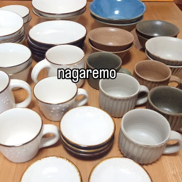 沖縄 やちむん 豆皿set 新品☻ きら星工房&海花音工房＆玉城焼 やちむん 沖縄 宮城正享 豆皿B 青 ライン 読谷村北窯 小皿 の